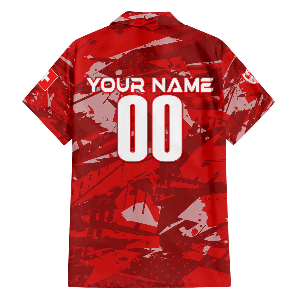 Personalized Switzerland Football 2024 Family Matching Off The Shoulder Long Sleeve Dress and Hawaiian Shirt Trophy Wing Style - Wonder Print Shop