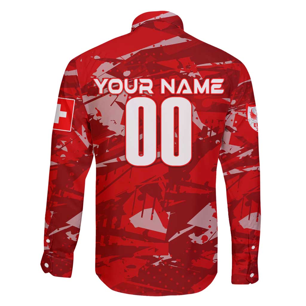 Personalized Switzerland Football 2024 Family Matching Short Sleeve Bodycon Dress and Hawaiian Shirt Trophy Wing Style - Wonder Print Shop