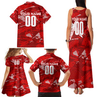 Personalized Switzerland Football 2024 Family Matching Tank Maxi Dress and Hawaiian Shirt Trophy Wing Style - Wonder Print Shop