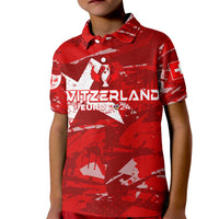 Personalized Switzerland Football 2024 Kid Polo Shirt Trophy Wing Style - Wonder Print Shop