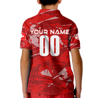 Personalized Switzerland Football 2024 Kid Polo Shirt Trophy Wing Style - Wonder Print Shop