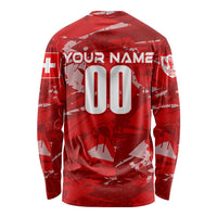 Personalized Switzerland Football 2024 Long Sleeve Shirt Trophy Wing Style - Wonder Print Shop