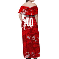 Personalized Switzerland Football 2024 Off Shoulder Maxi Dress Trophy Wing Style - Wonder Print Shop