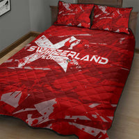 Switzerland Football 2024 Quilt Bed Set Trophy Wing Style - Wonder Print Shop