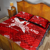 Switzerland Football 2024 Quilt Bed Set Trophy Wing Style - Wonder Print Shop