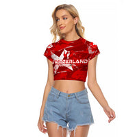 Personalized Switzerland Football 2024 Raglan Cropped T Shirt Trophy Wing Style - Wonder Print Shop