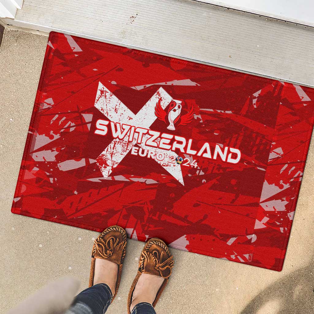 Switzerland Football 2024 Rubber Doormat Trophy Wing Style - Wonder Print Shop