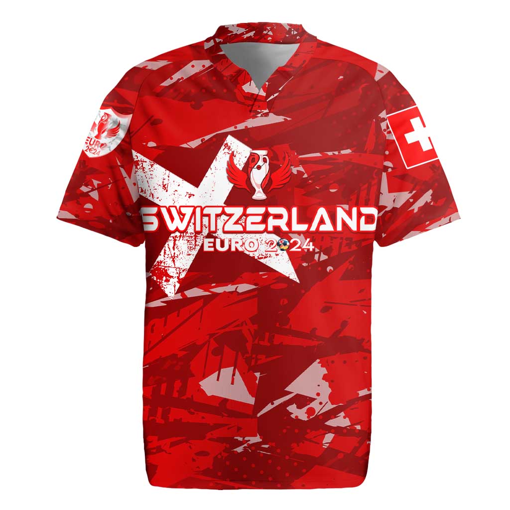 Personalized Switzerland Football 2024 Rugby Jersey Trophy Wing Style - Wonder Print Shop