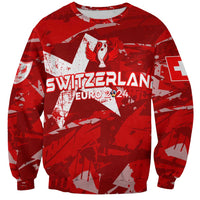Personalized Switzerland Football 2024 Sweatshirt Trophy Wing Style - Wonder Print Shop