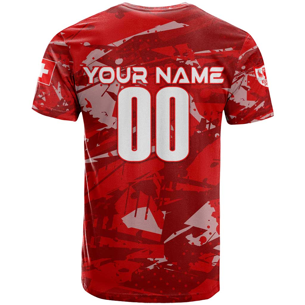 Personalized Switzerland Football 2024 T Shirt Trophy Wing Style - Wonder Print Shop