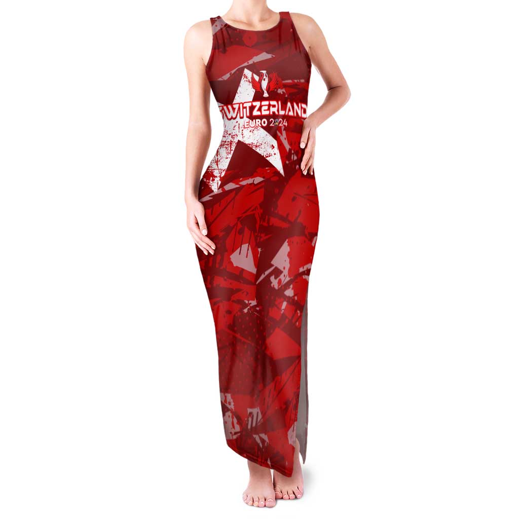 Personalized Switzerland Football 2024 Tank Maxi Dress Trophy Wing Style - Wonder Print Shop