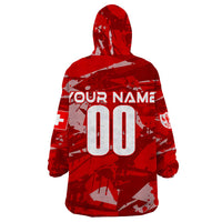 Personalized Switzerland Football 2024 Wearable Blanket Hoodie Trophy Wing Style - Wonder Print Shop