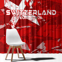 Switzerland Football 2024 Window Curtain Trophy Wing Style - Wonder Print Shop