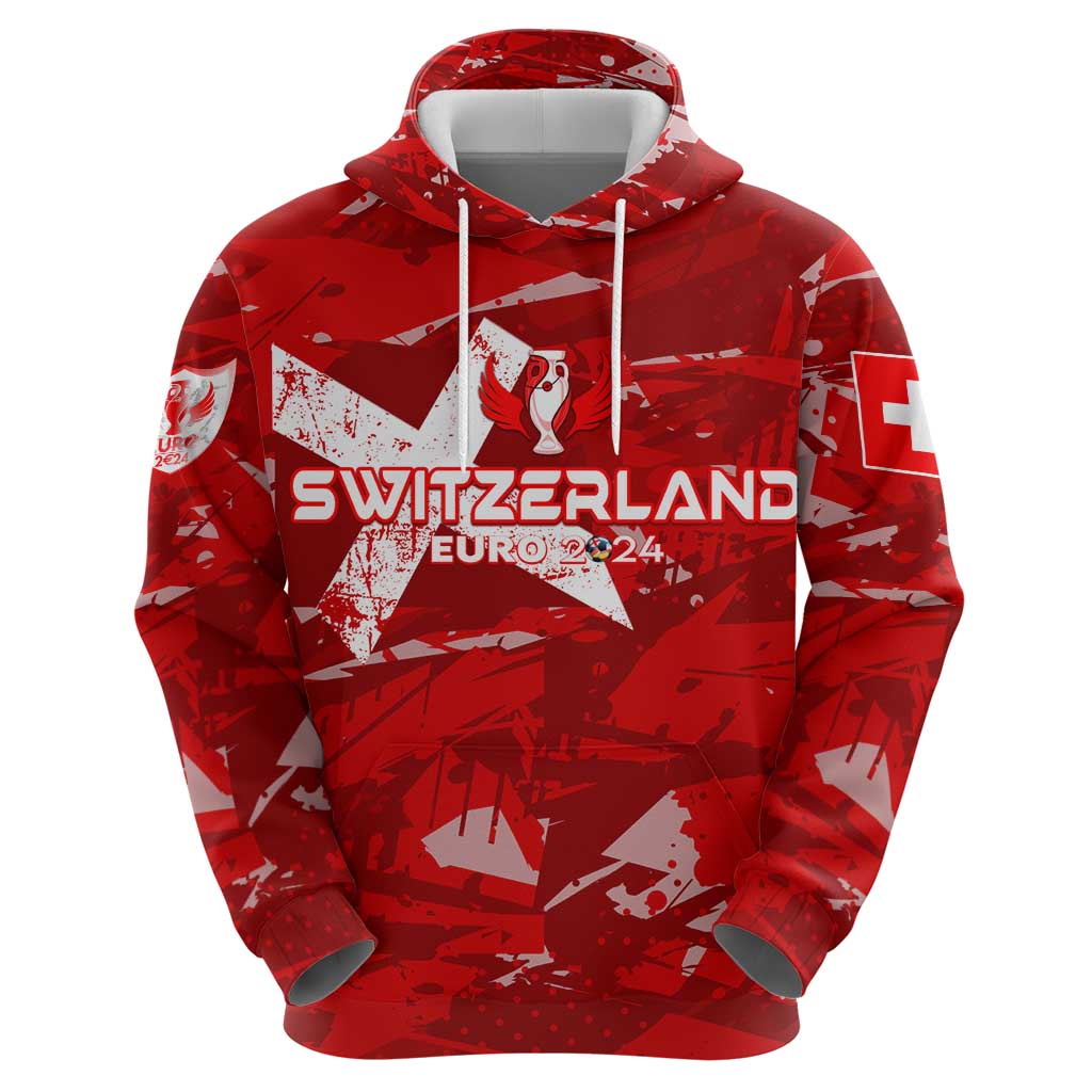 Personalized Switzerland Football 2024 Zip Hoodie Trophy Wing Style - Wonder Print Shop