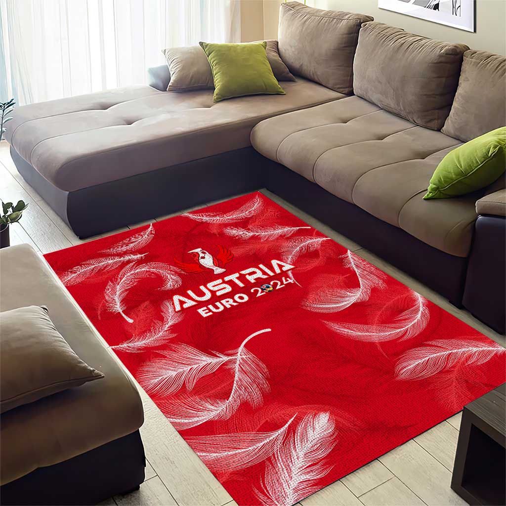 Austria Football 2024 Area Rug Trophy Wing Style - Wonder Print Shop