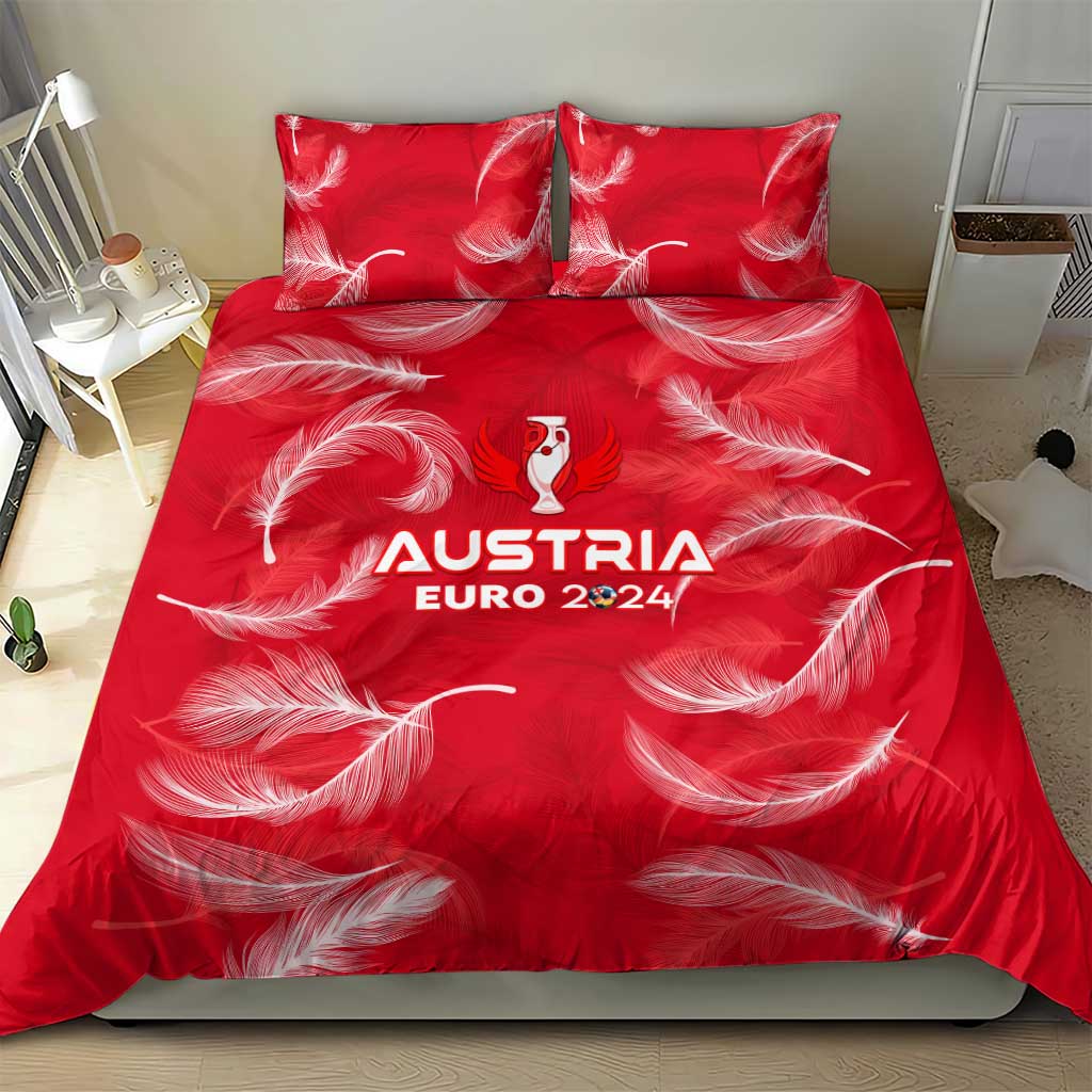 Austria Football 2024 Bedding Set Trophy Wing Style - Wonder Print Shop