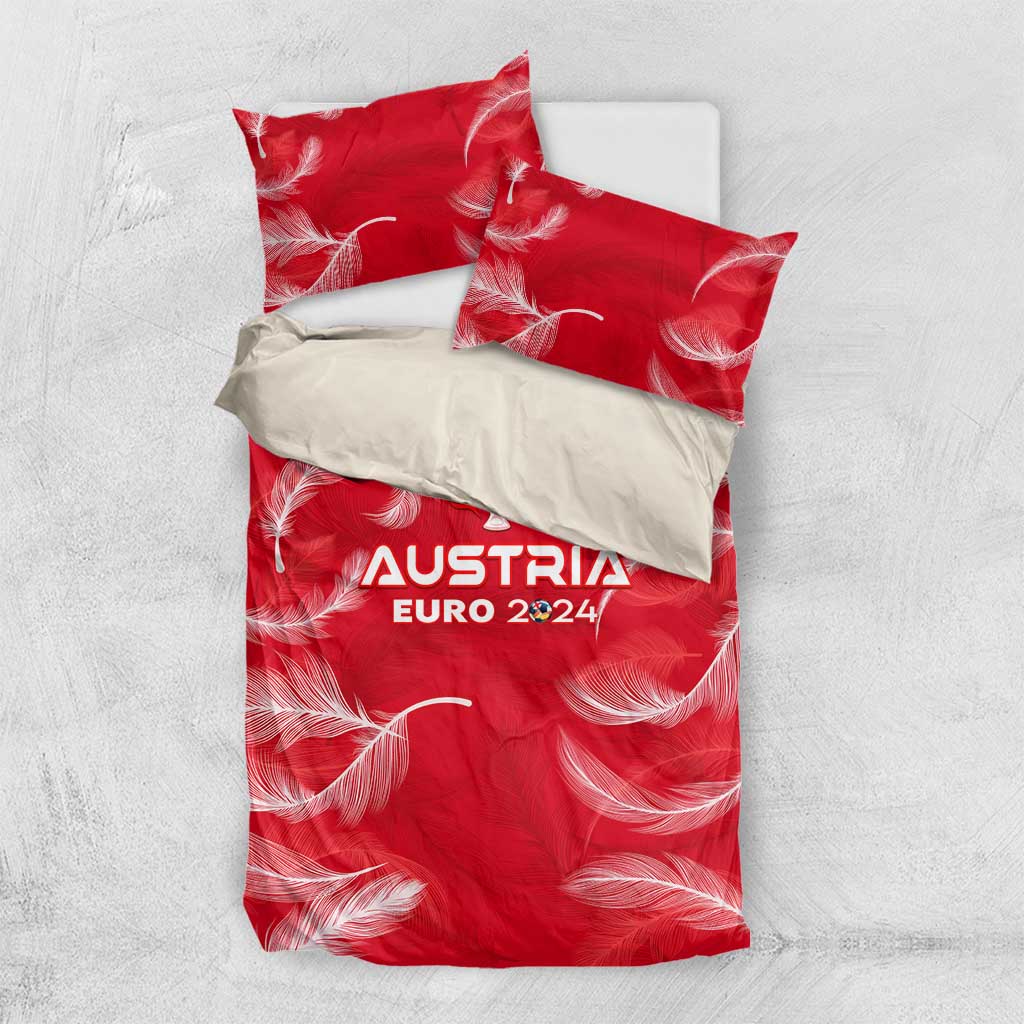 Austria Football 2024 Bedding Set Trophy Wing Style - Wonder Print Shop