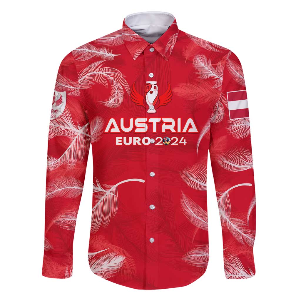 Personalized Austria Football 2024 Family Matching Long Sleeve Bodycon Dress and Hawaiian Shirt Trophy Wing Style - Wonder Print Shop