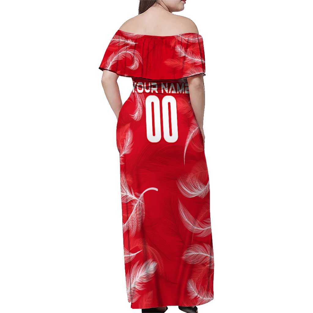 Personalized Austria Football 2024 Family Matching Off Shoulder Maxi Dress and Hawaiian Shirt Trophy Wing Style - Wonder Print Shop