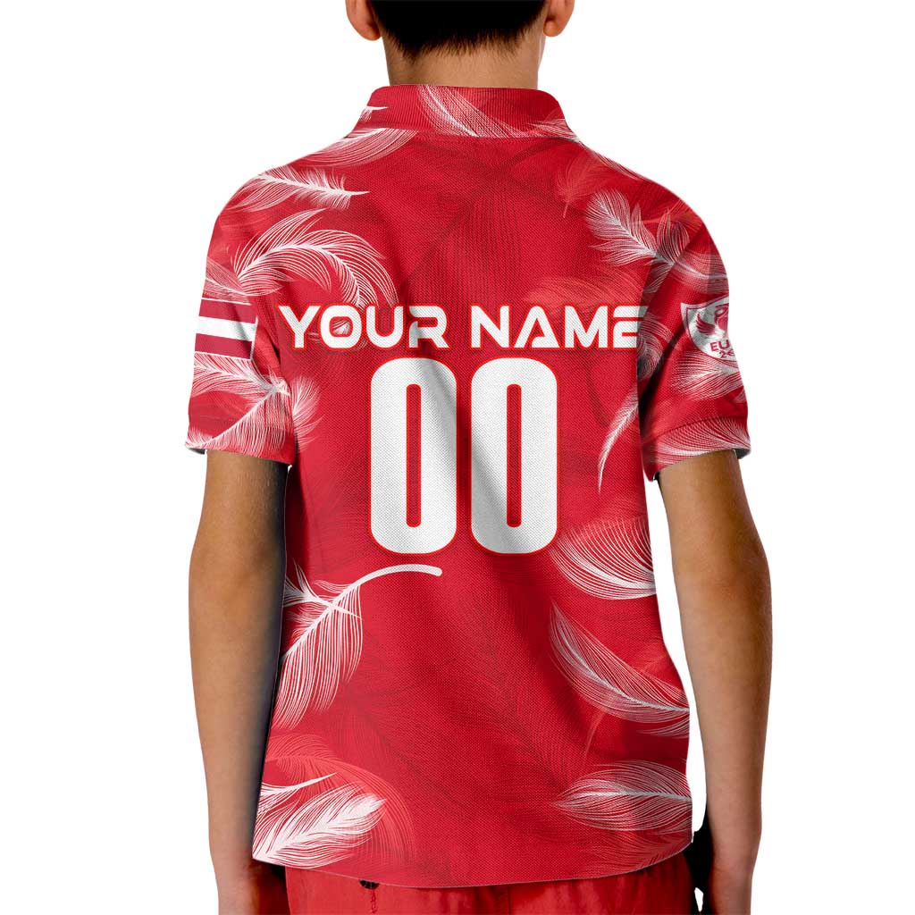 Personalized Austria Football 2024 Kid Polo Shirt Trophy Wing Style - Wonder Print Shop