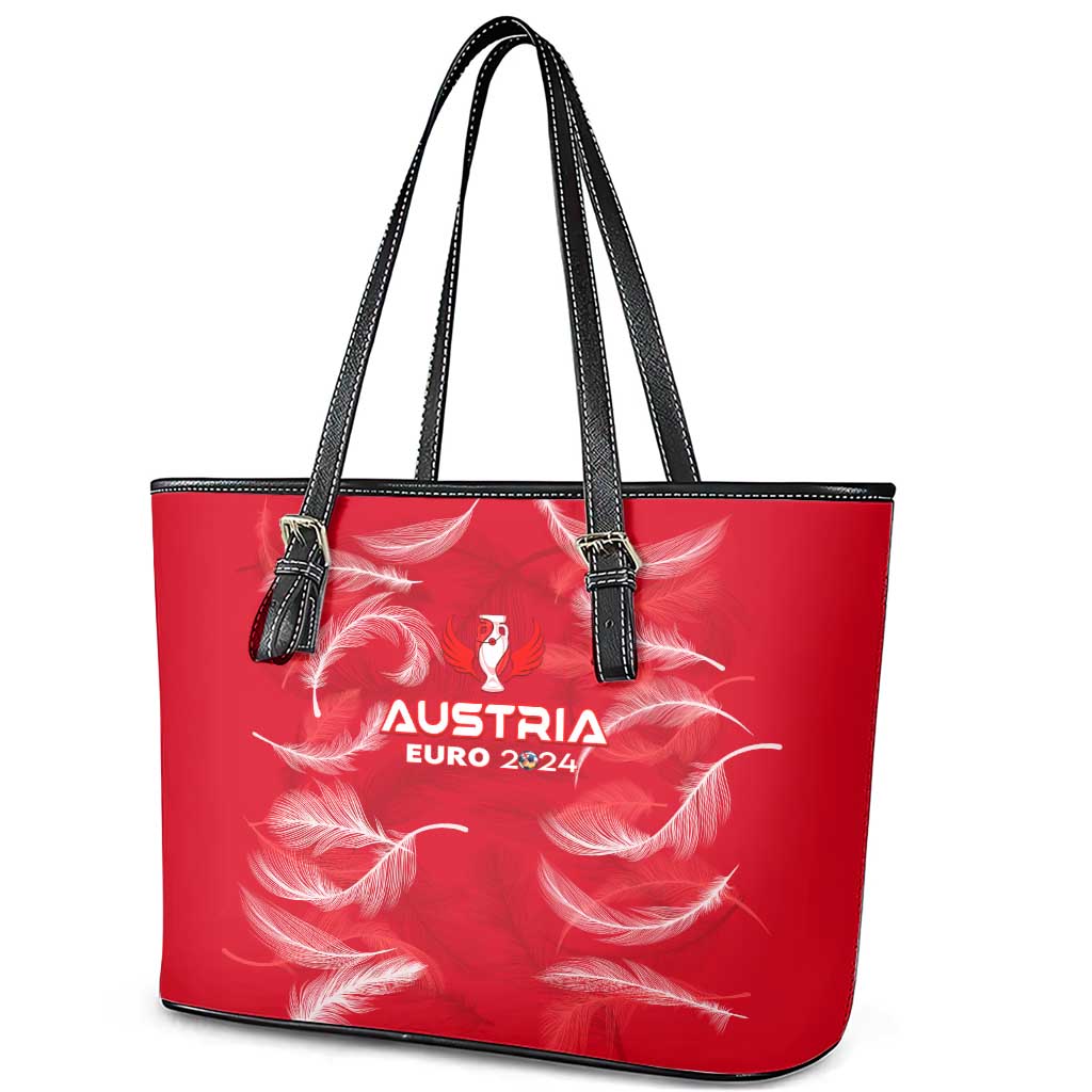Austria Football 2024 Leather Tote Bag Trophy Wing Style - Wonder Print Shop