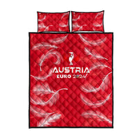 Austria Football 2024 Quilt Bed Set Trophy Wing Style - Wonder Print Shop