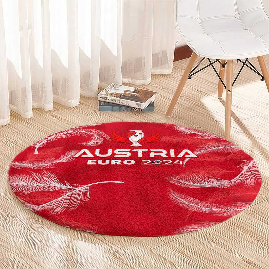 Austria Football 2024 Round Carpet Trophy Wing Style