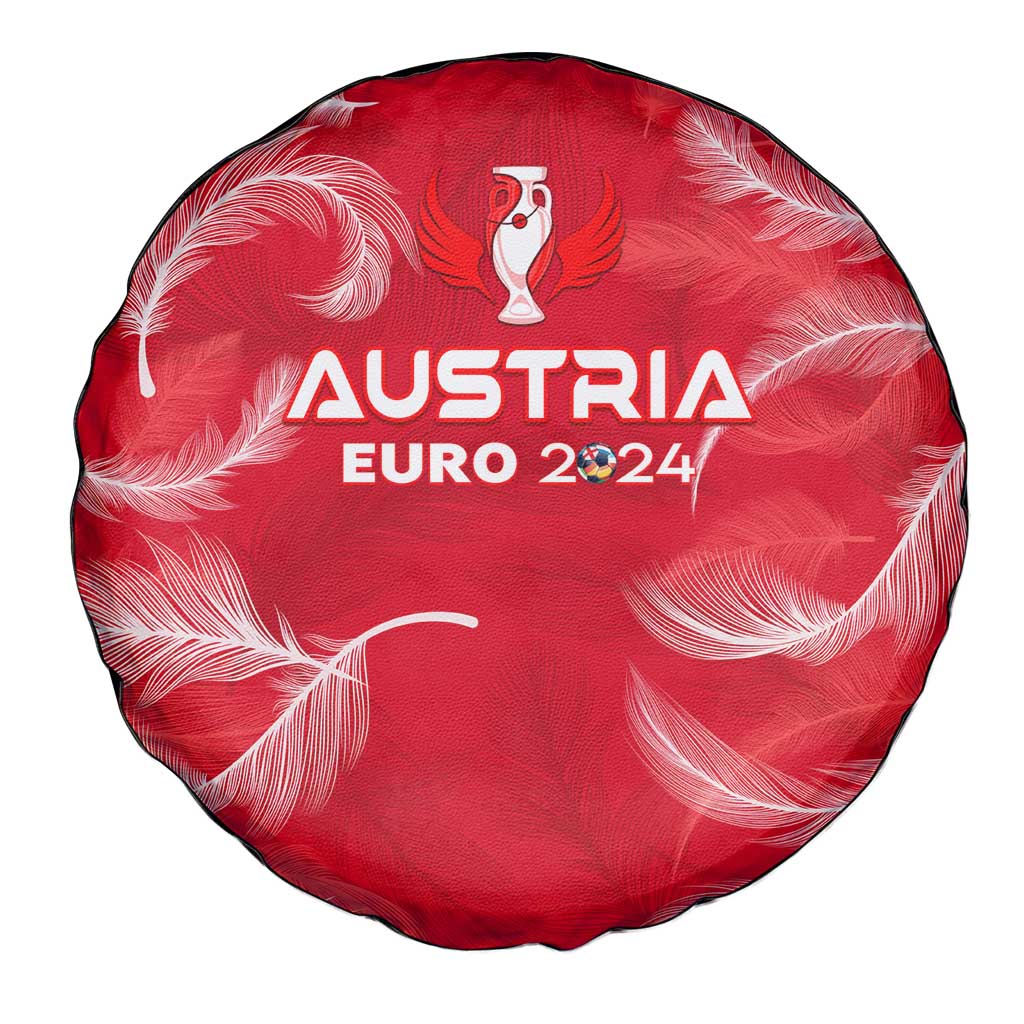 Austria Football 2024 Spare Tire Cover Trophy Wing Style - Wonder Print Shop