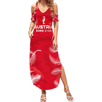 Personalized Austria Football 2024 Summer Maxi Dress Trophy Wing Style - Wonder Print Shop