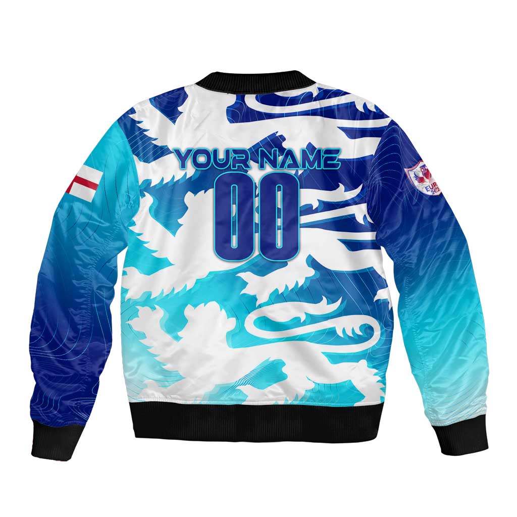Personalized England Football 2024 Bomber Jacket Trophy Wing Style - Wonder Print Shop