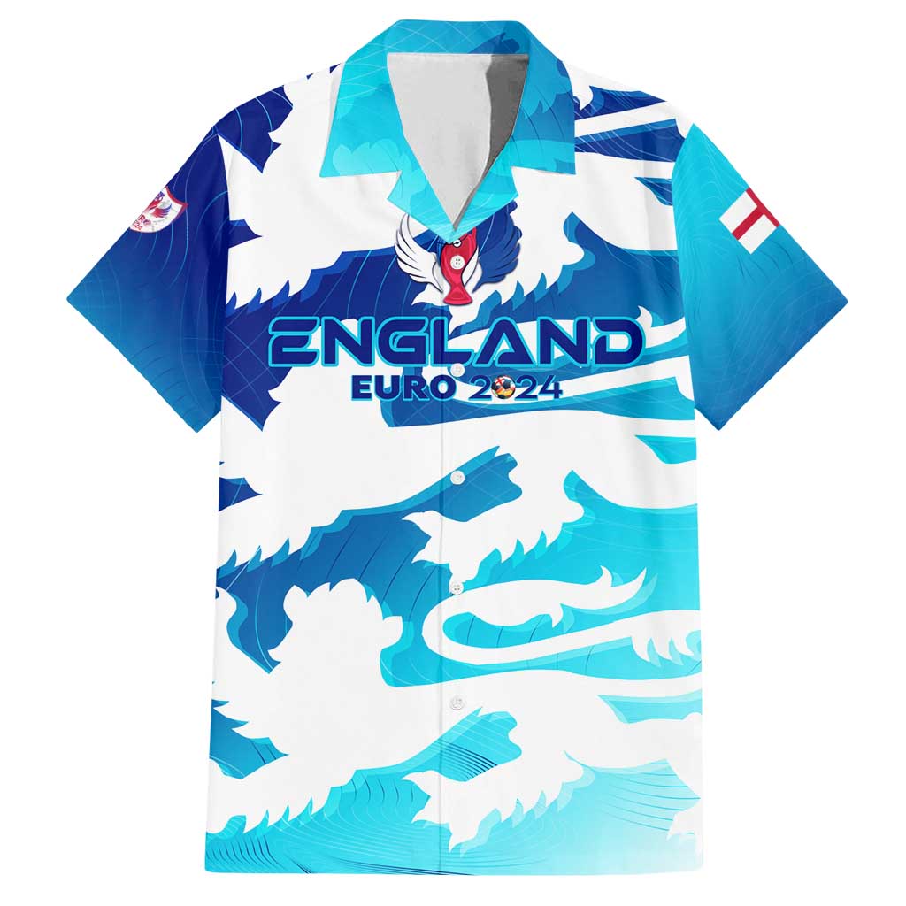 Personalized England Football 2024 Family Matching Off Shoulder Maxi Dress and Hawaiian Shirt Trophy Wing Style - Wonder Print Shop