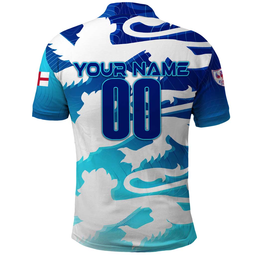 Personalized England Football 2024 Polo Shirt Trophy Wing Style - Wonder Print Shop