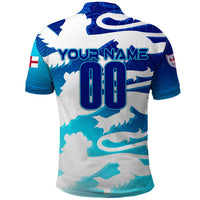 Personalized England Football 2024 Polo Shirt Trophy Wing Style - Wonder Print Shop