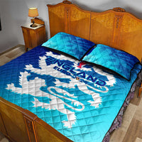 England Football 2024 Quilt Bed Set Trophy Wing Style - Wonder Print Shop