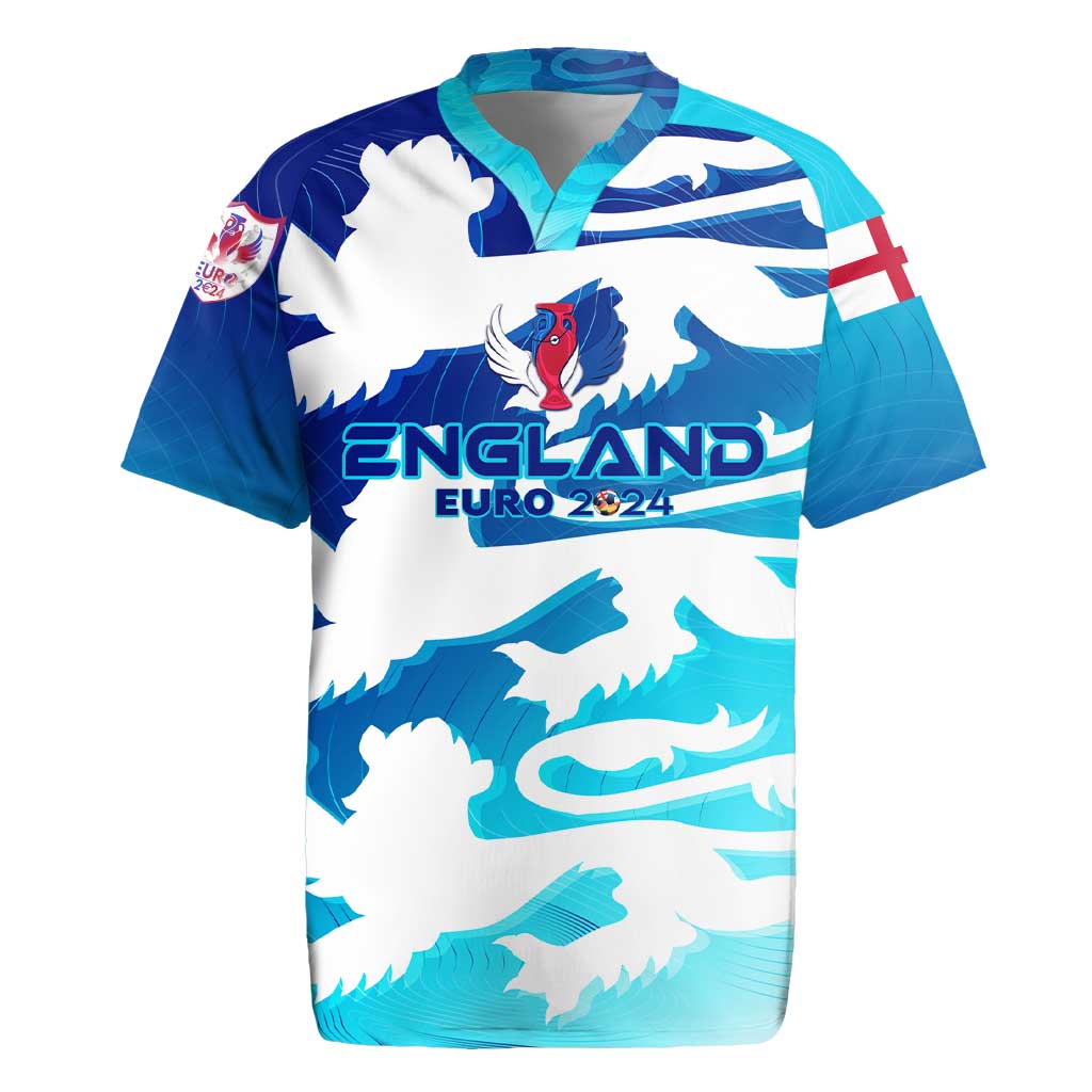 Personalized England Football 2024 Rugby Jersey Trophy Wing Style - Wonder Print Shop