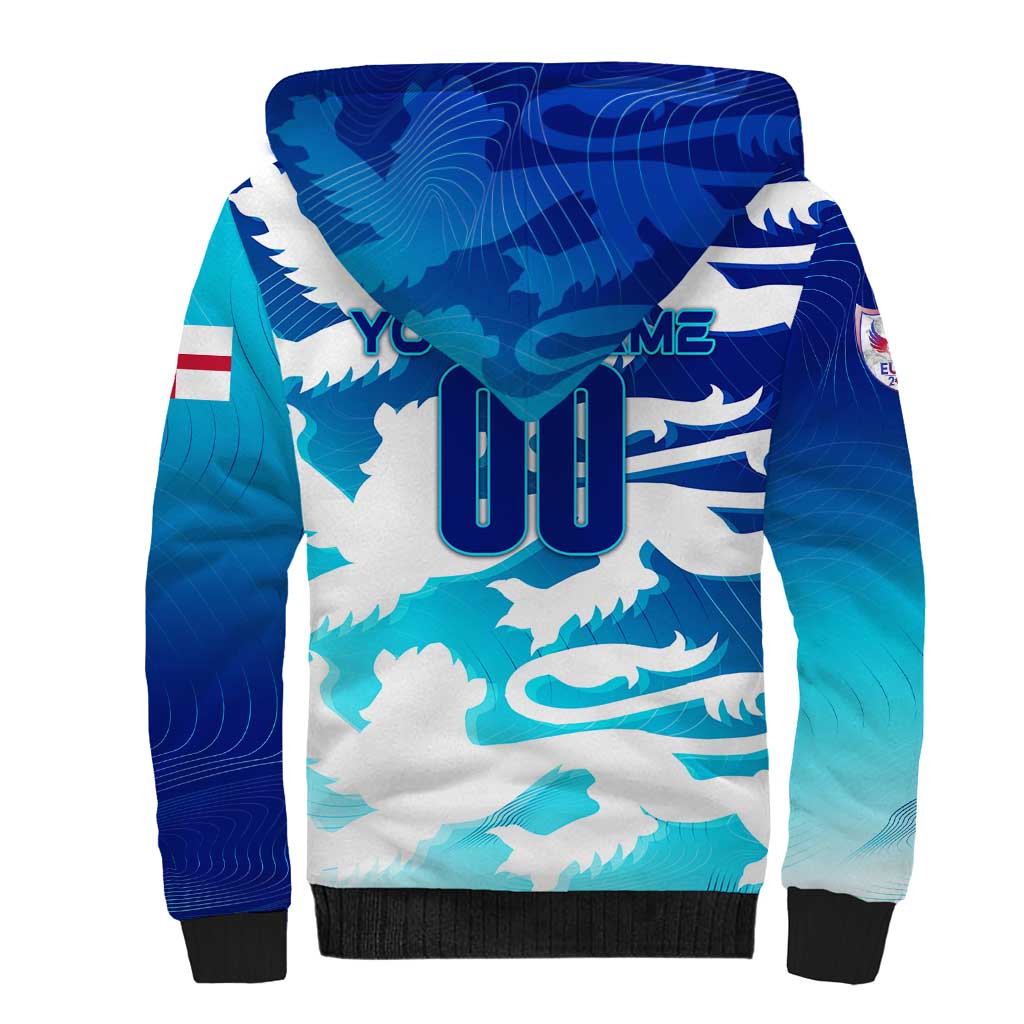 Personalized England Football 2024 Sherpa Hoodie Trophy Wing Style - Wonder Print Shop