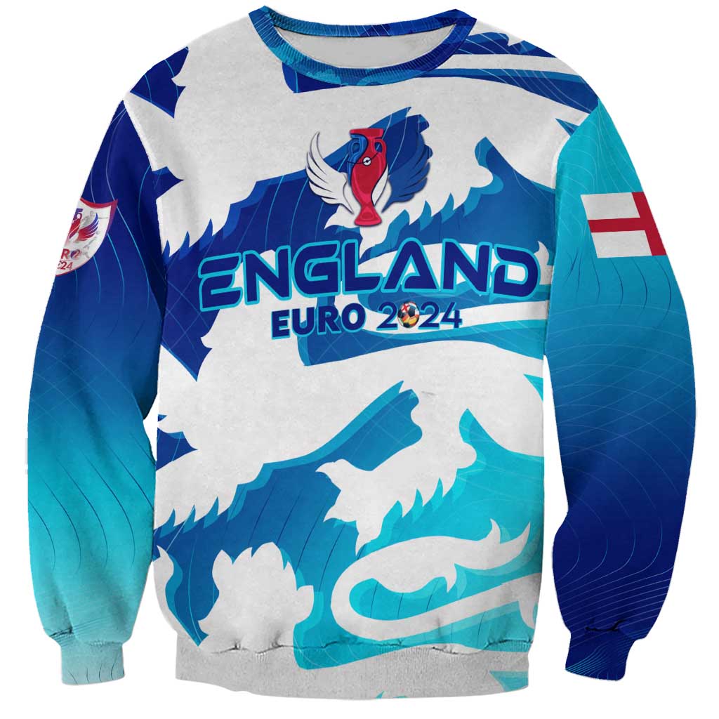 Personalized England Football 2024 Sweatshirt Trophy Wing Style - Wonder Print Shop