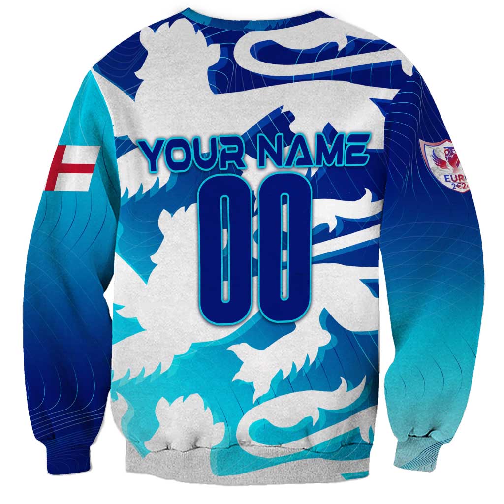 Personalized England Football 2024 Sweatshirt Trophy Wing Style - Wonder Print Shop