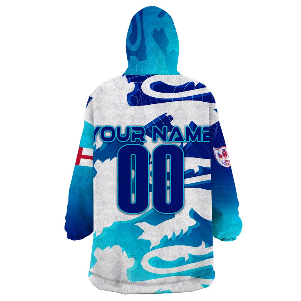 Personalized England Football 2024 Wearable Blanket Hoodie Trophy Wing Style - Wonder Print Shop