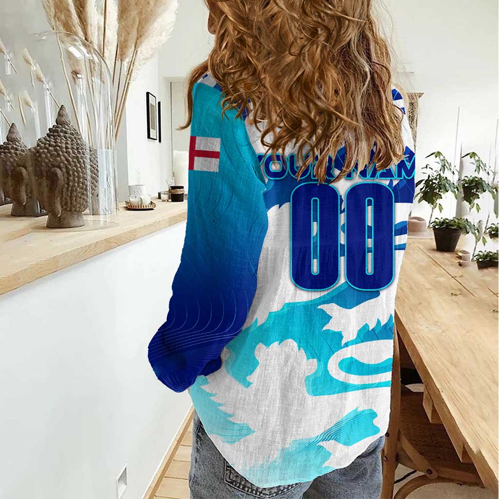 Personalized England Football 2024 Women Casual Shirt Trophy Wing Style - Wonder Print Shop