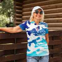 Personalized England Football 2024 Women Polo Shirt Trophy Wing Style - Wonder Print Shop