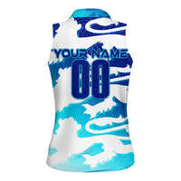 Personalized England Football 2024 Women Sleeveless Polo Shirt Trophy Wing Style - Wonder Print Shop