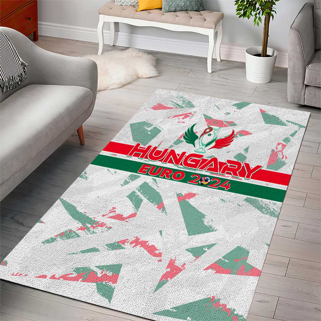 Hungary Football 2024 Area Rug Trophy Wing Style - Wonder Print Shop