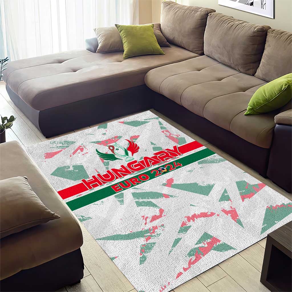 Hungary Football 2024 Area Rug Trophy Wing Style - Wonder Print Shop