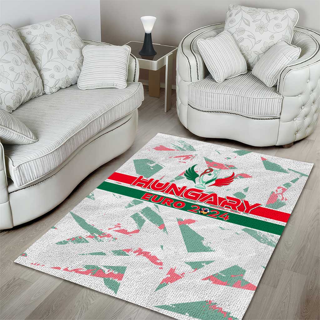 Hungary Football 2024 Area Rug Trophy Wing Style - Wonder Print Shop