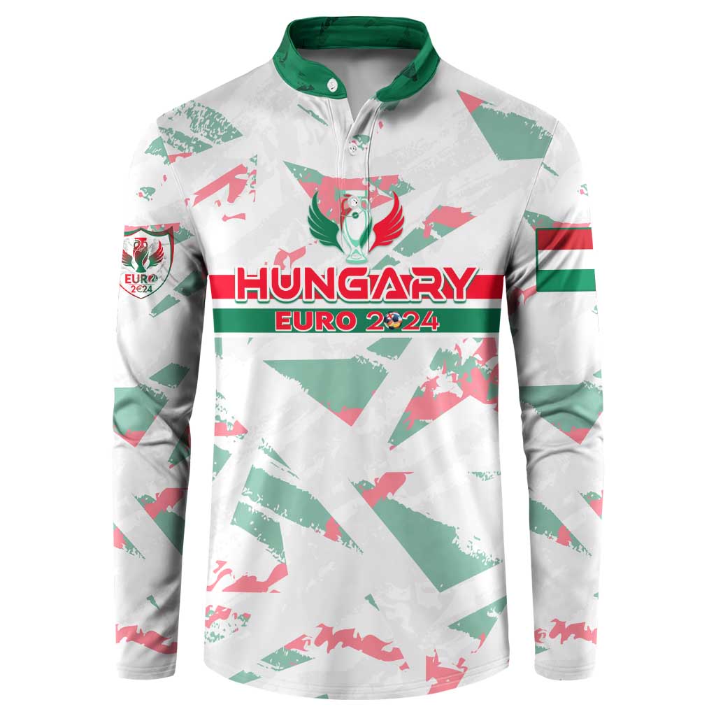 Personalized Hungary Football 2024 Button Sweatshirt Trophy Wing Style - Wonder Print Shop