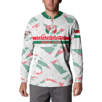Personalized Hungary Football 2024 Button Sweatshirt Trophy Wing Style - Wonder Print Shop