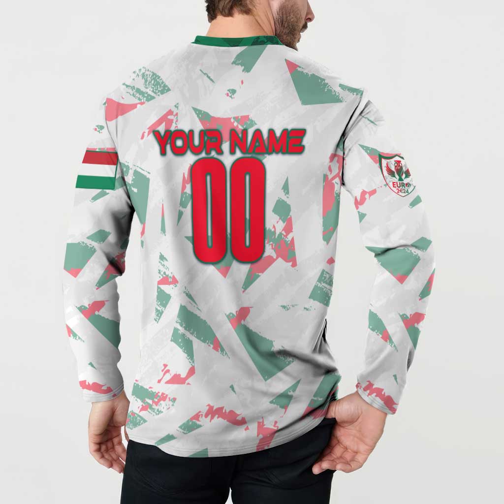 Personalized Hungary Football 2024 Button Sweatshirt Trophy Wing Style - Wonder Print Shop