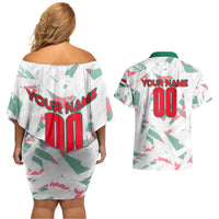 Personalized Hungary Football 2024 Couples Matching Off Shoulder Short Dress and Hawaiian Shirt Trophy Wing Style - Wonder Print Shop