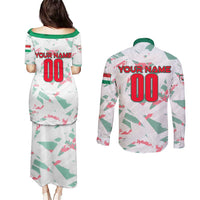 Personalized Hungary Football 2024 Couples Matching Puletasi and Long Sleeve Button Shirt Trophy Wing Style - Wonder Print Shop
